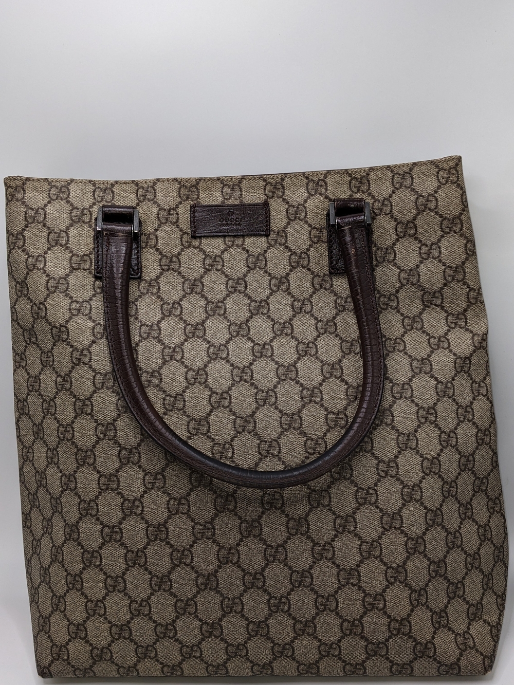 Gucci Brown GG Supreme Canvas Tote